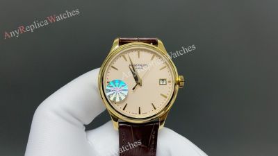 PDF Factory Patek Philippe Calatrava 39*9.5mm Cal.330 Movement YG Case Watch